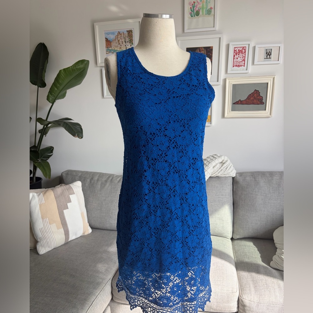 Alfani Vibrant Blue lace dress